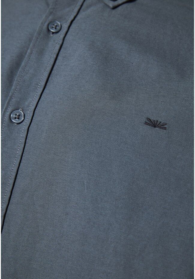 Funky Buddha Ανδρικό basic πουκάμισo από βαμβάκι με γιακά button-down FBM014-002-05