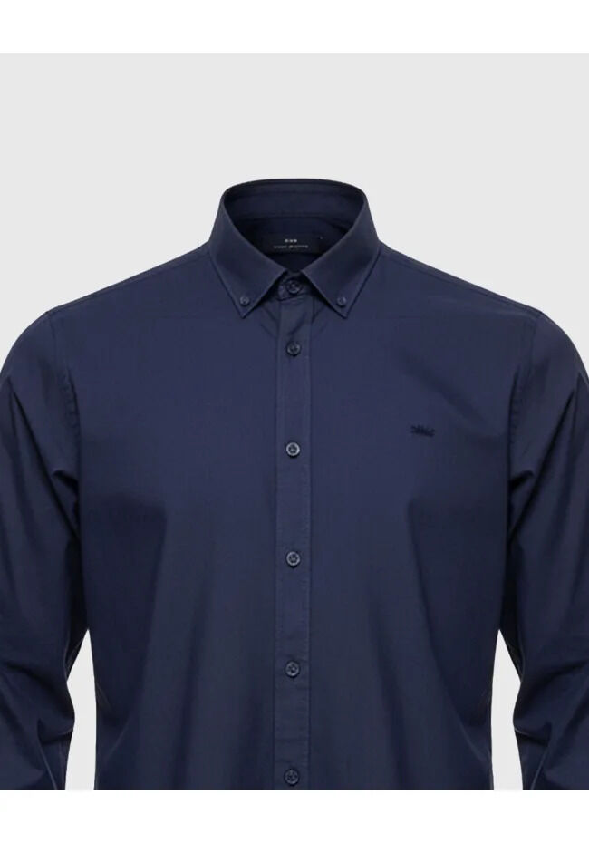 Funky Buddha Ανδρικό basic πουκάμισo από βαμβάκι με γιακά button-down FBM014-002-05