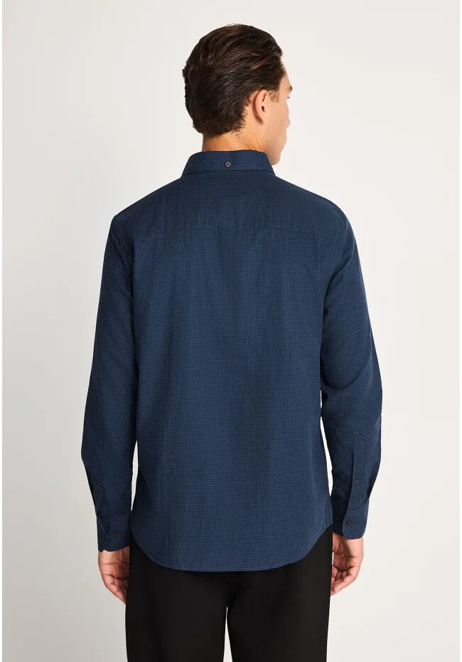 Funky Buddha Oxford button-down πουκάμισο με καρό μοτίβο FBM014-004-05
