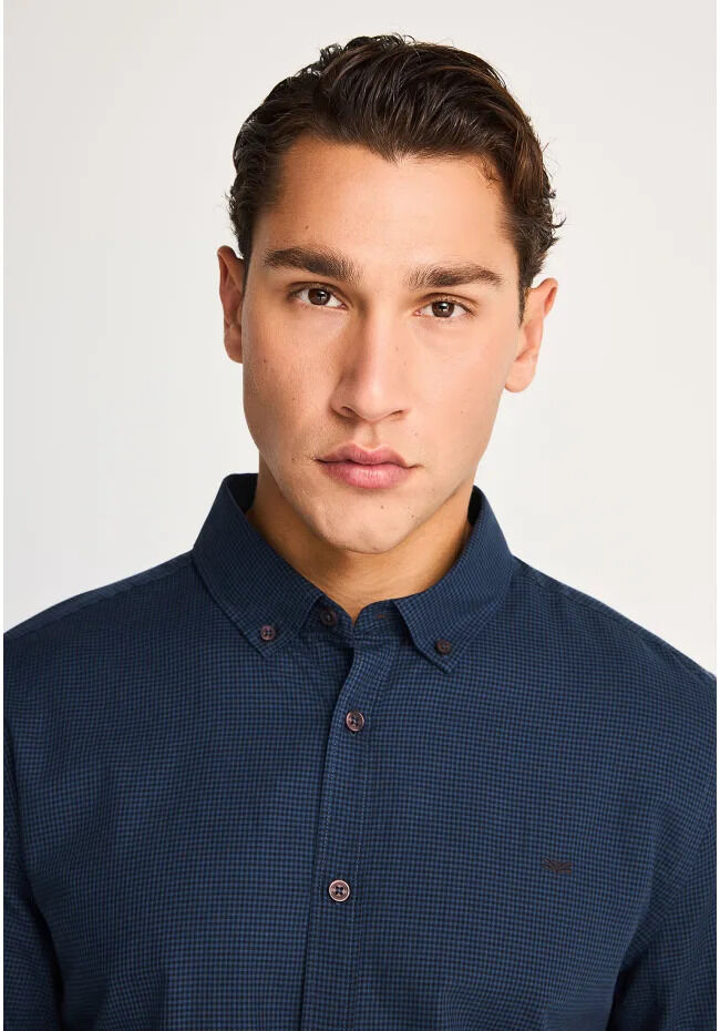 Funky Buddha Oxford button-down πουκάμισο με καρό μοτίβο FBM014-004-05