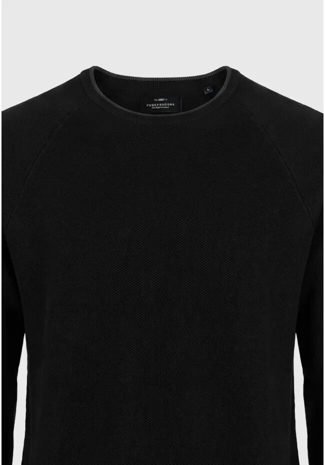 Funky Buddha Πλεκτό πουλόβερ με raglan μανίκια FBM014-015-09
