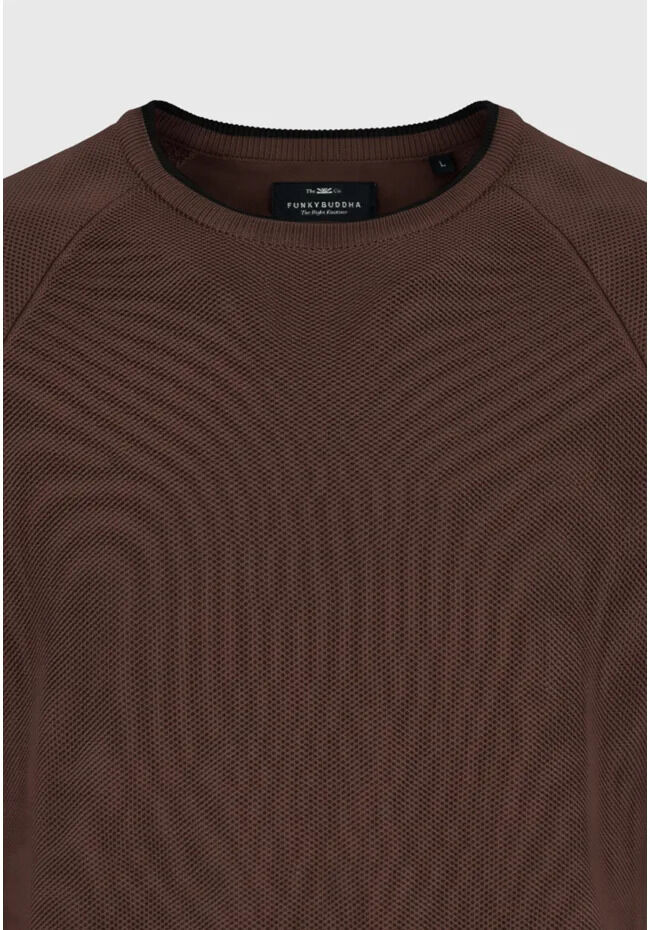 Funky Buddha Πλεκτό πουλόβερ με raglan μανίκια FBM014-015-09