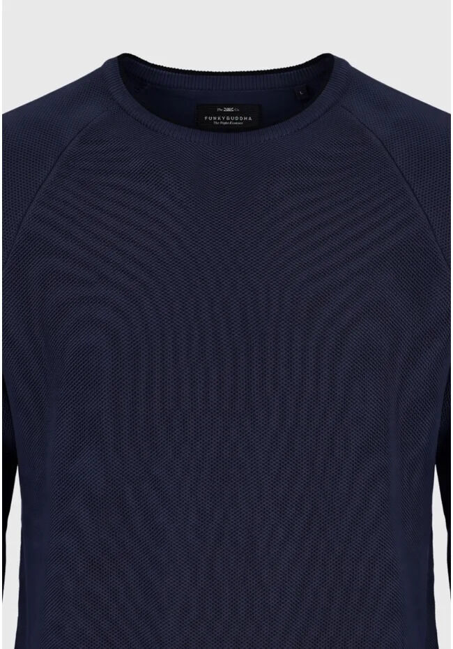 Funky Buddha Πλεκτό πουλόβερ με raglan μανίκια FBM014-015-09