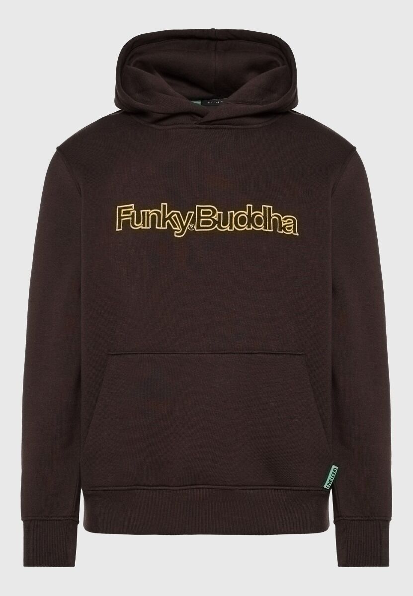 Funky Buddha Ανδρικό hoodie με ανάγλυφο logo FBM014-030-06