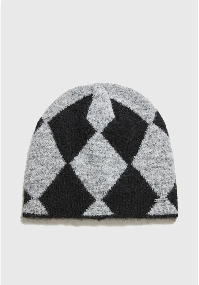 Funky Buddha Ανδρικός πλεκτός σκούφος beanie με σχέδιο ρόμβους FBM014-090-10