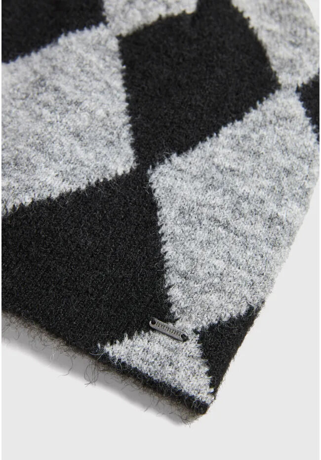 Funky Buddha Ανδρικός πλεκτός σκούφος beanie με σχέδιο ρόμβους FBM014-090-10
