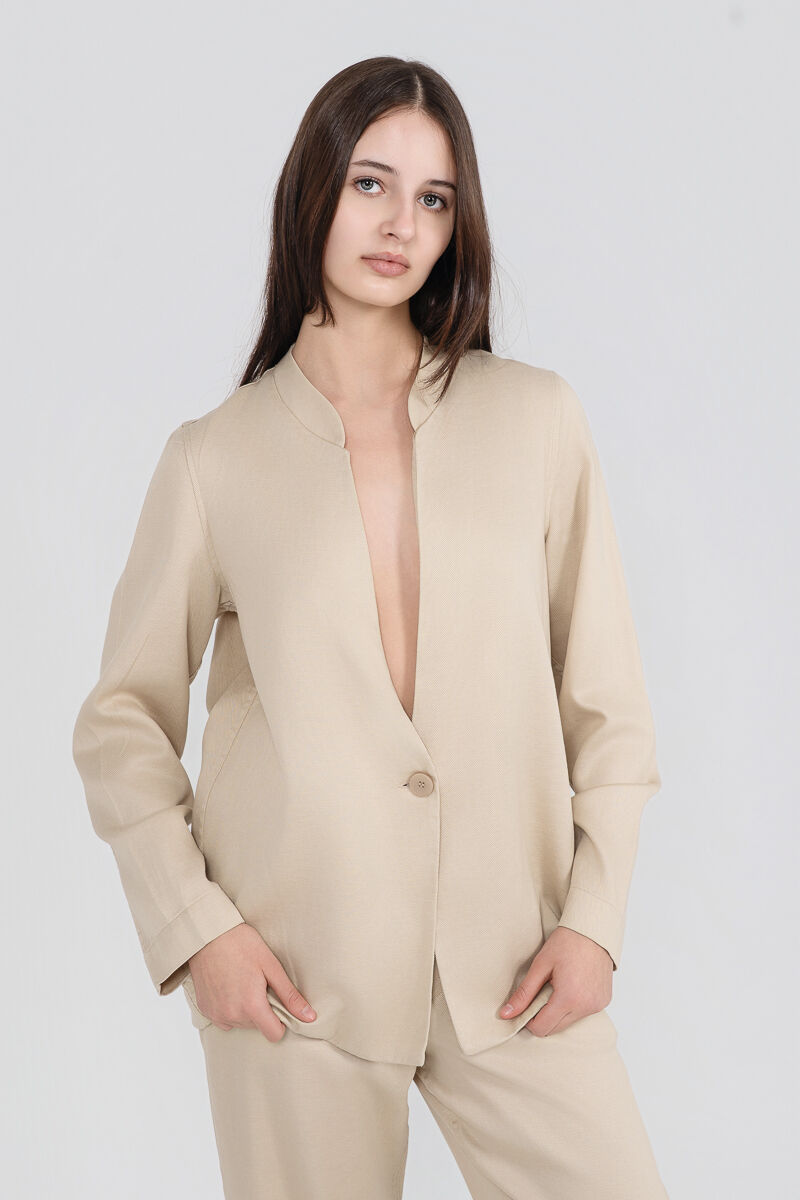 Philosophy Twill Linen Blazer JK88165