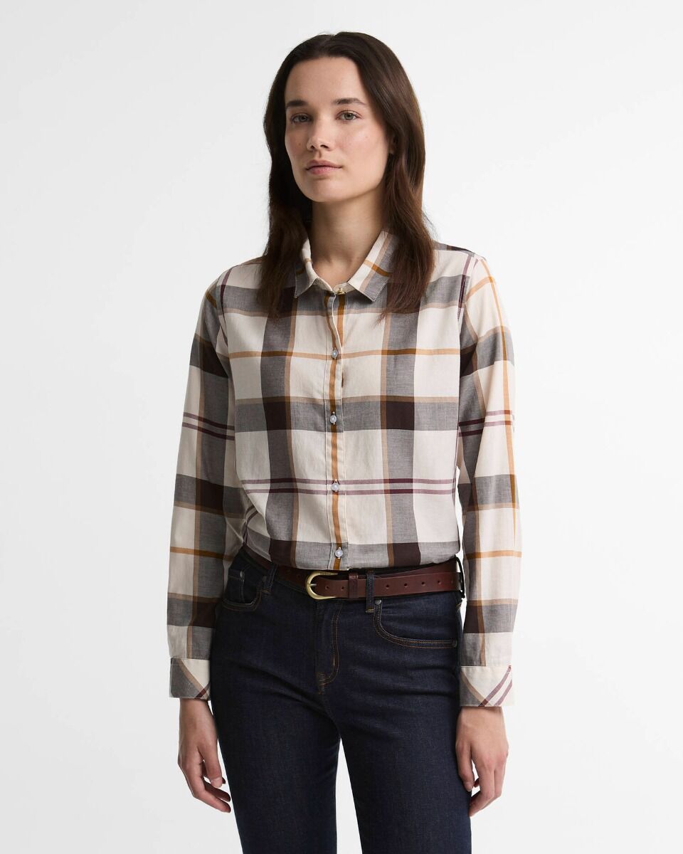 Barbour Moorland Relaxed Long-Sleeved Shirt LSH1352TN30 Εκρου