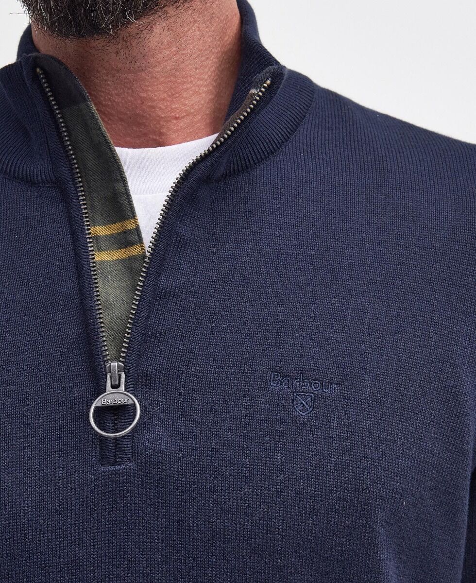 Barbour Ανδρικό Half Zip Πλεκτό Πουλόβερ MKN1074NY91