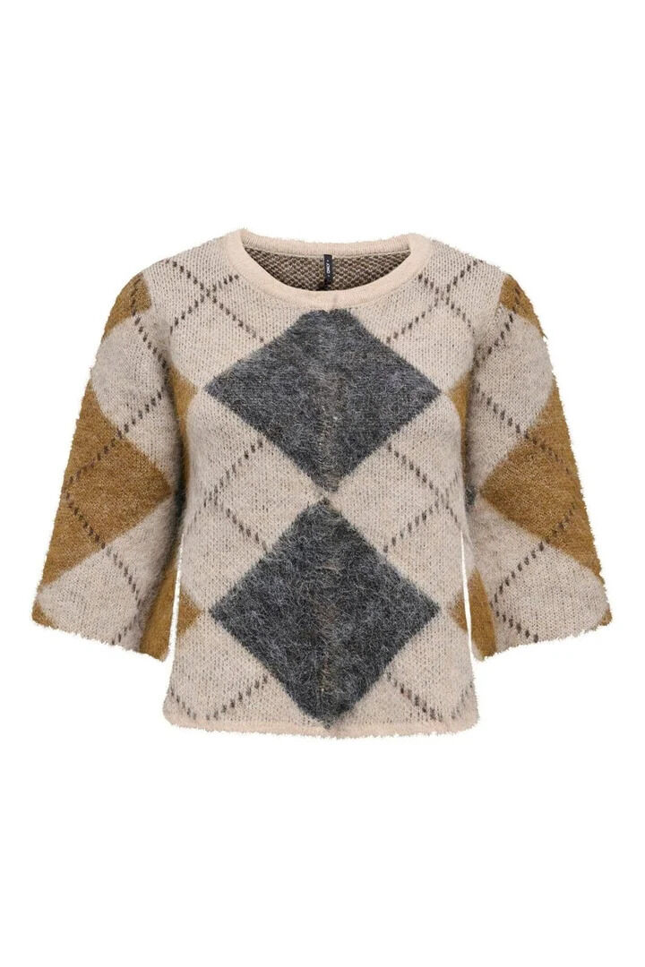 Only Noeme Ss Pattern O-Neck Knt 15378132 Mixed