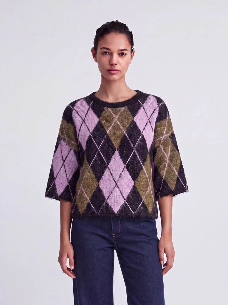 Only Noeme Ss Pattern O-Neck Knt 15378132 Mixed