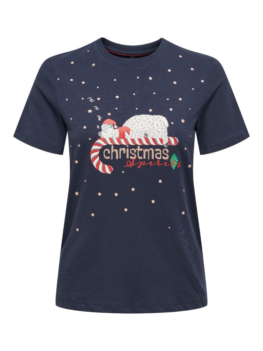 Only XMas Life Yrsa Christmas Γυναικείο Κοντομάνικο T-Shirt με Τύπωμα 15219616