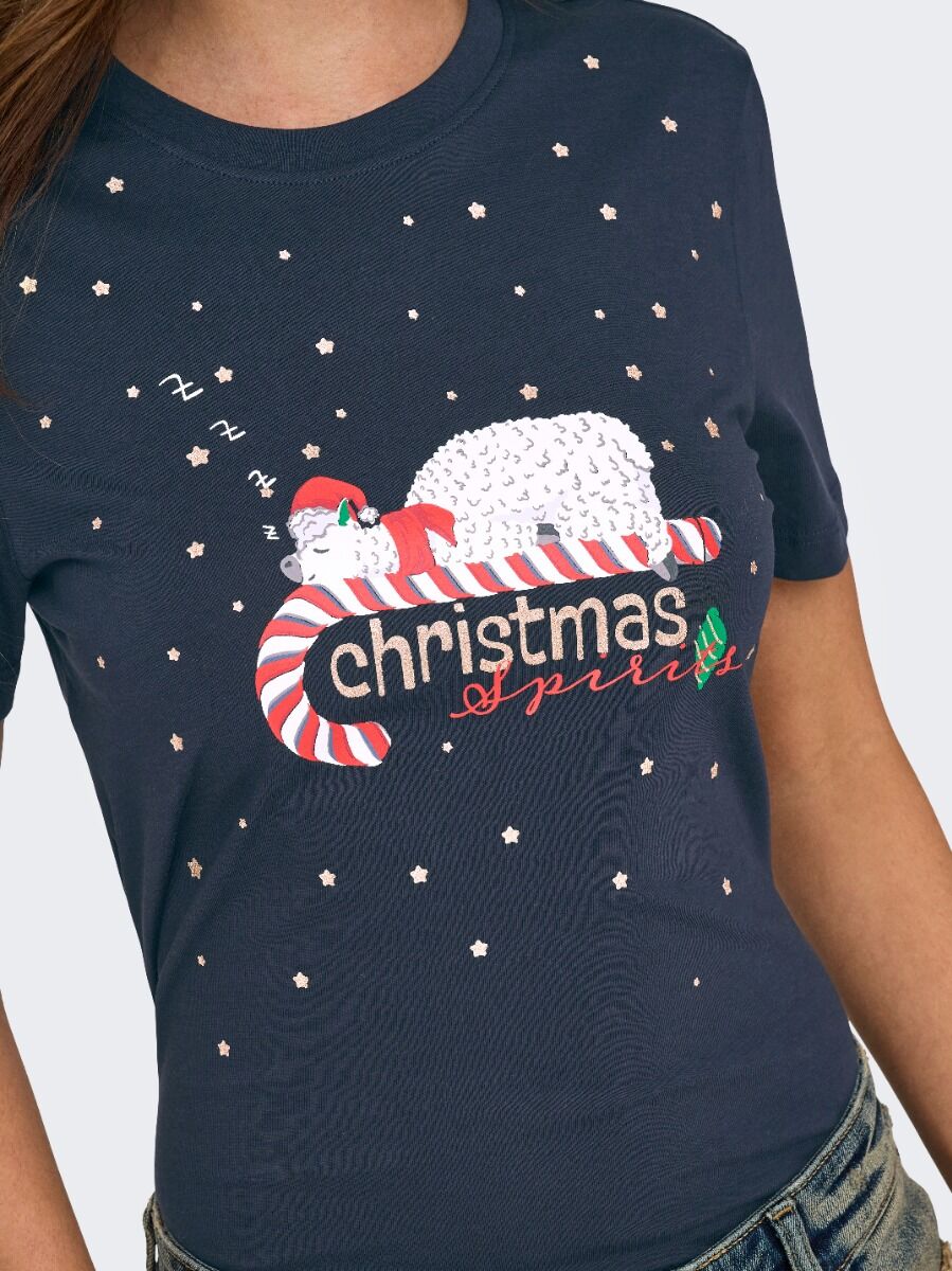 Only XMas Life Yrsa Christmas Γυναικείο Κοντομάνικο T-Shirt με Τύπωμα 15219616