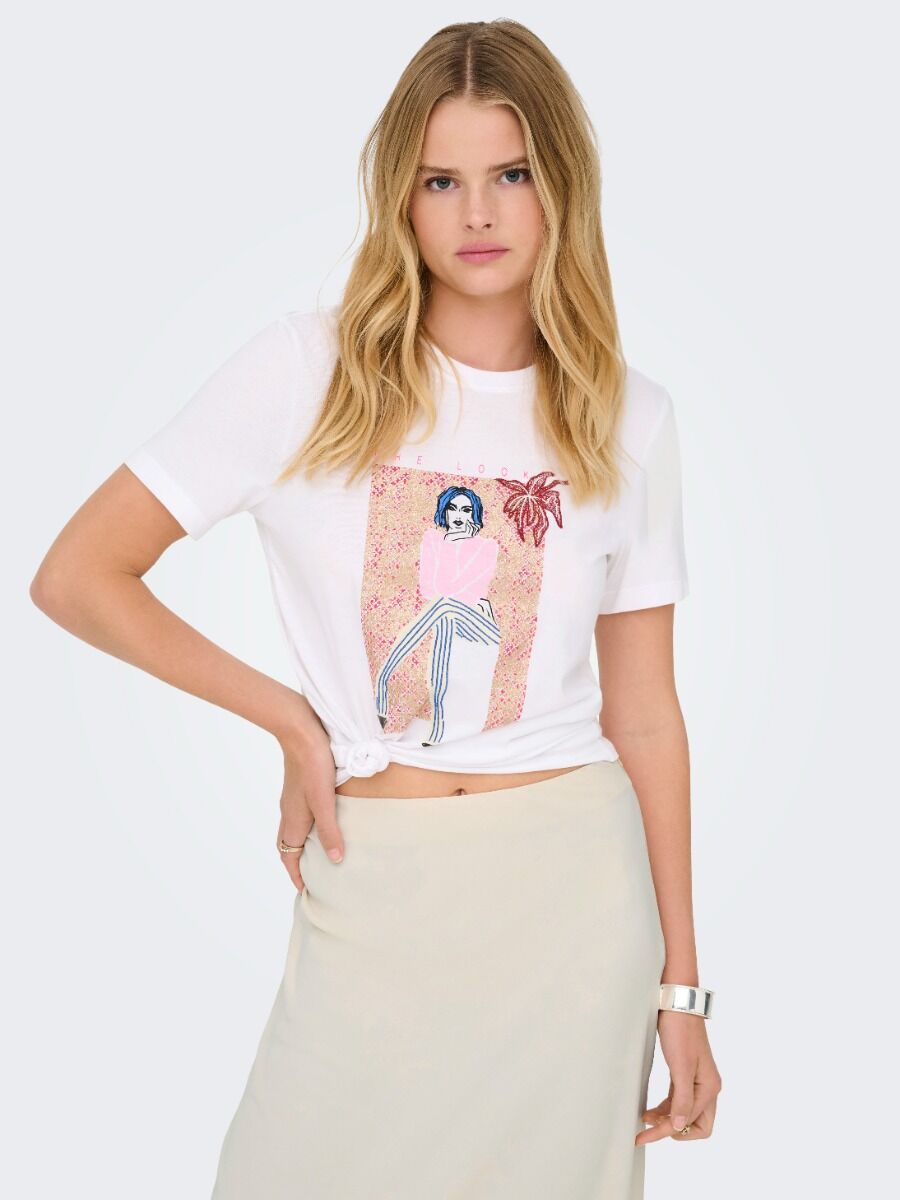 Only Celine Γυναικείο Regular T-Shirt 15368908 Λευκό