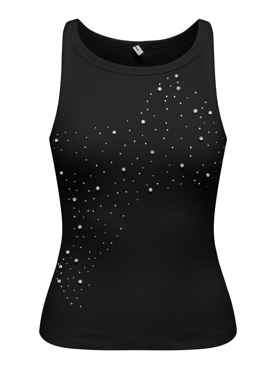 Only Filiz Γυναίκειο Rhinestones Tank Top 15368917 Μαύρο