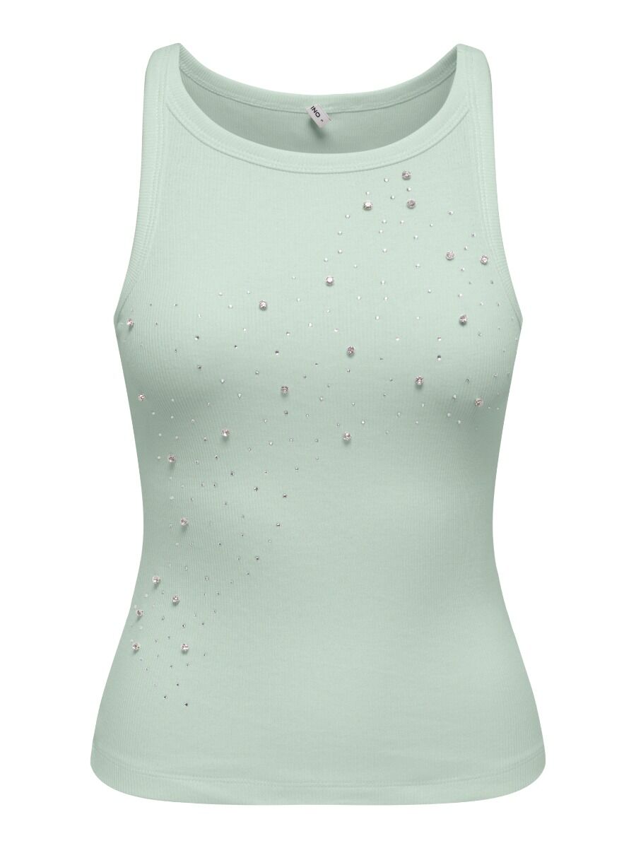 Only Filiz Γυναίκειο Rhinestones Tank Top 15368917 Πράσινο