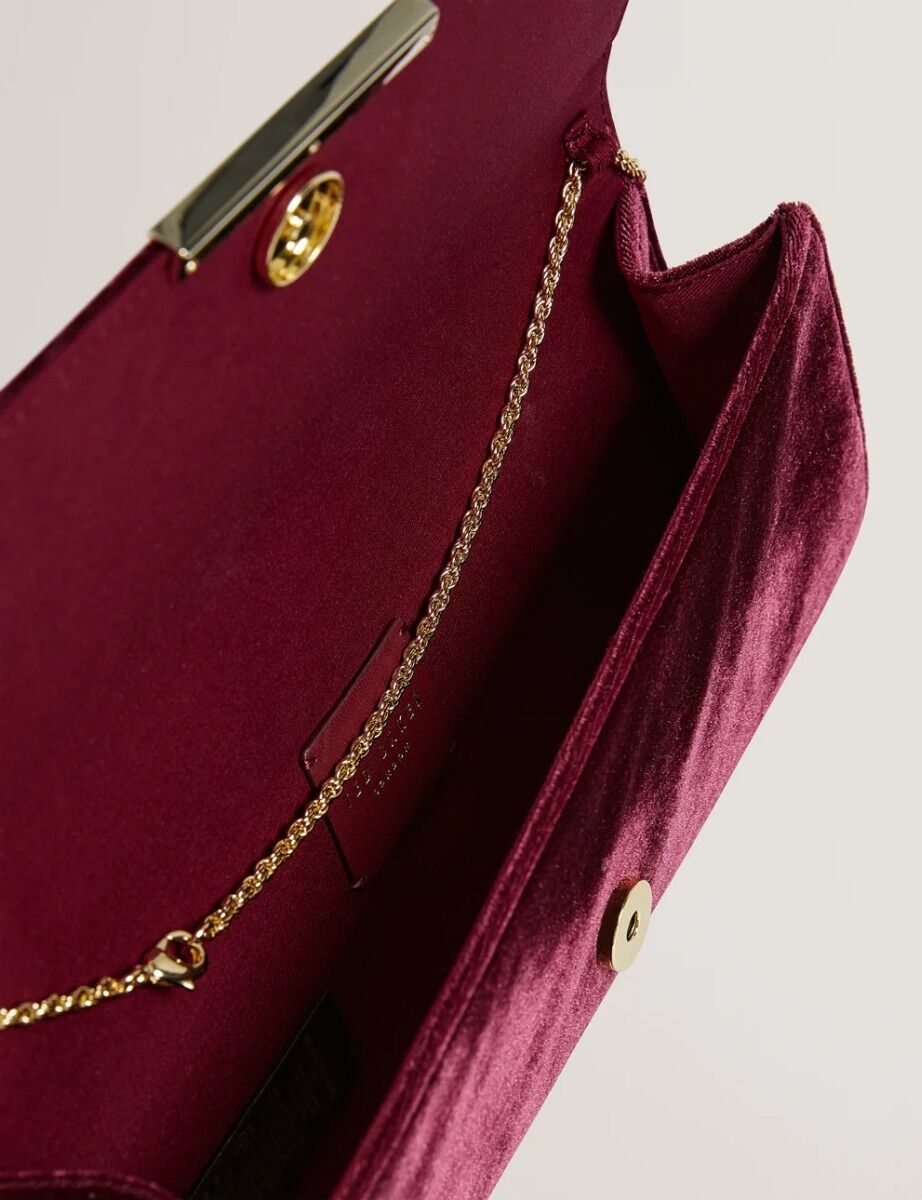 Ted Baker Maroah Velvet Elongated Evening Bag 285634