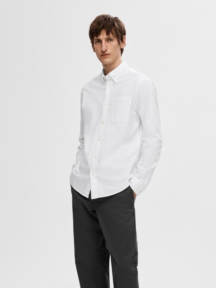 Selected Regrick-ox LS Noos Ανδρικό Πουκάμισο 16077359 White