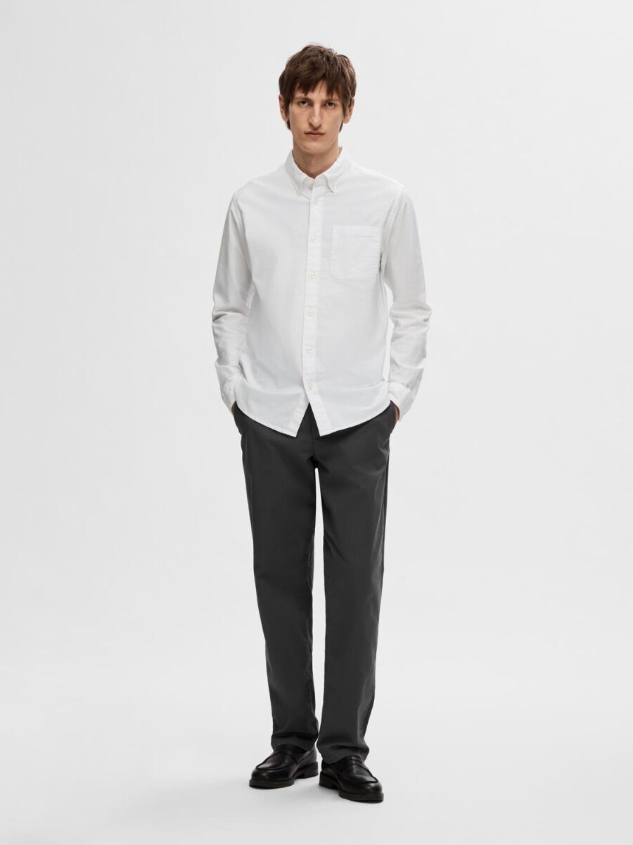 Selected Regrick-ox LS Noos Ανδρικό Πουκάμισο 16077359 White