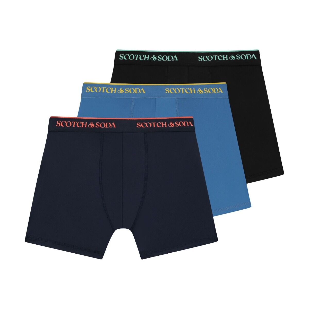Scotch & Soda Active Stretch Boxer Brief 3-Pack – Quick-Dry Performance Underwear  SSSP25M158807-416