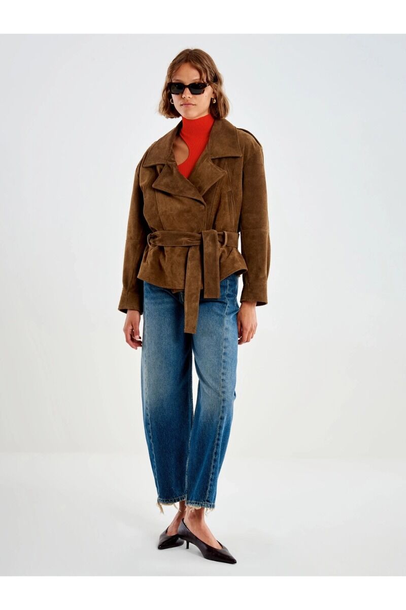 Γυναικείο Leather Jacket Suede Vicolo TAC0345