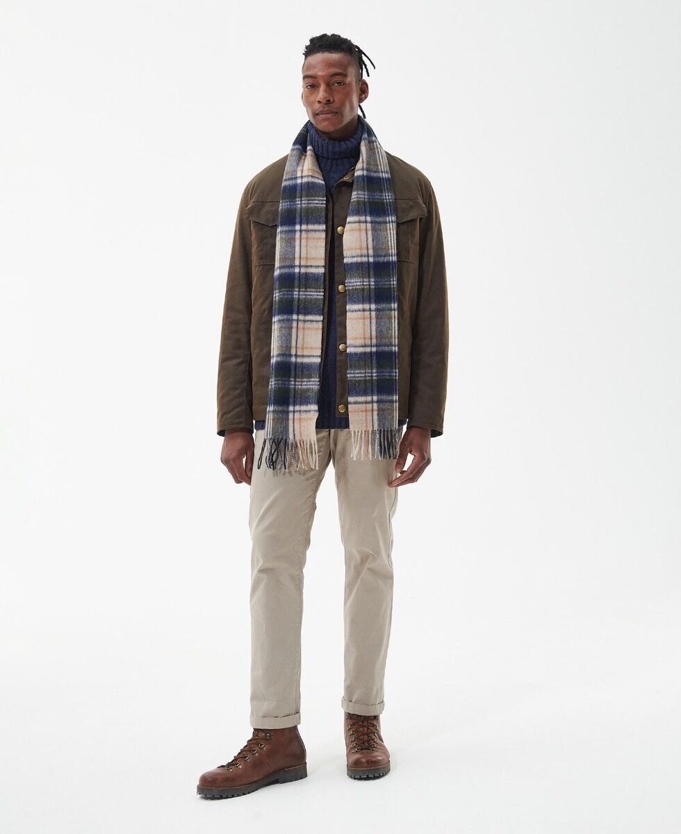Barbour New Check Lambswool Κασκόλ USC0137BE51
