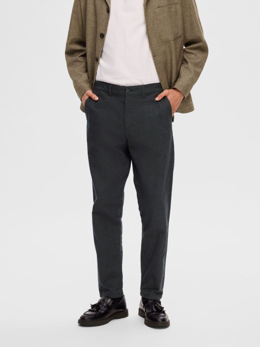 Selected 172 Herington Ανδρικό Tapered Chino Παντελόνι 16090141 Σκούρο Γκρί NEW ARRIVALS>ΑΝΔΡΑΣ>ΡΟΥΧΑ
