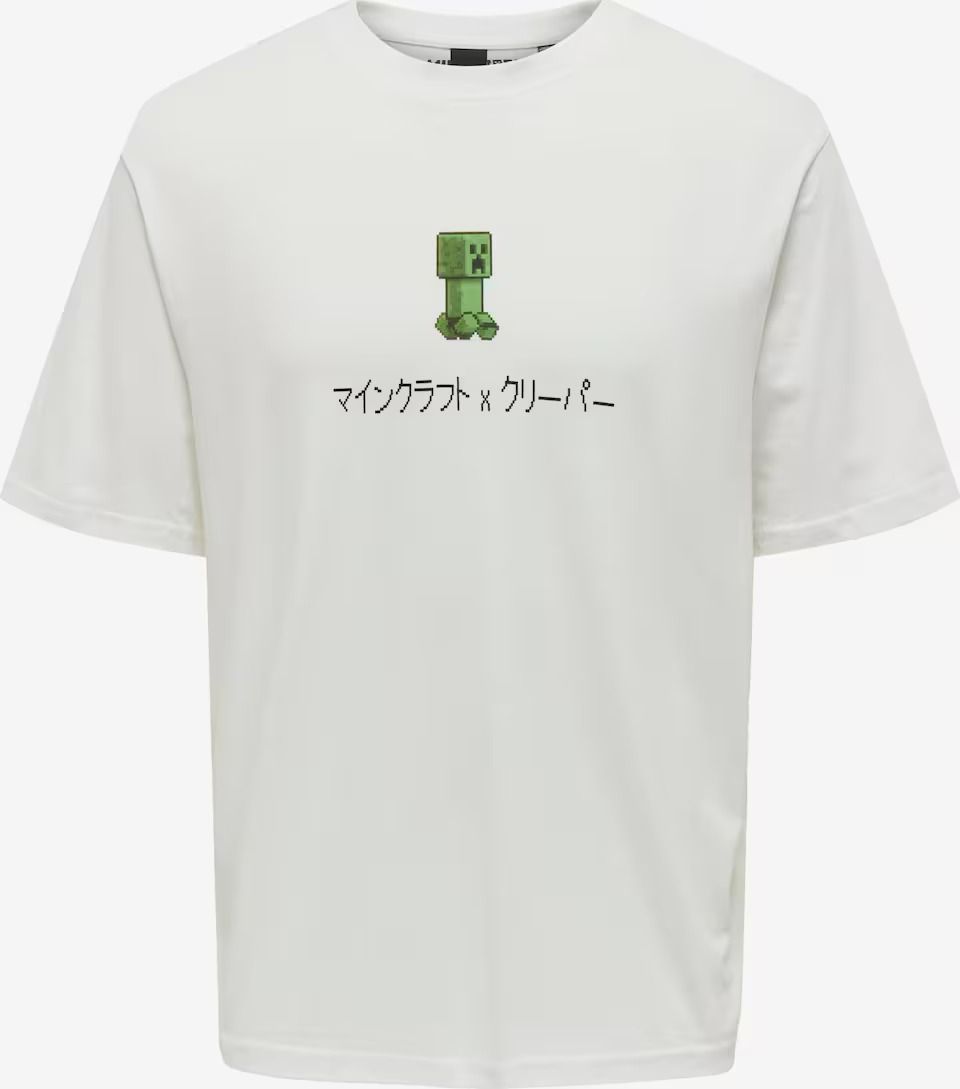 Only and Sons Minecraft Ανδρικό T-Shirt 22026434 Λευκό ΑΝΔΡΑΣ>ΡΟΥΧΑ>ΜΠΛΟΥΖΕΣ