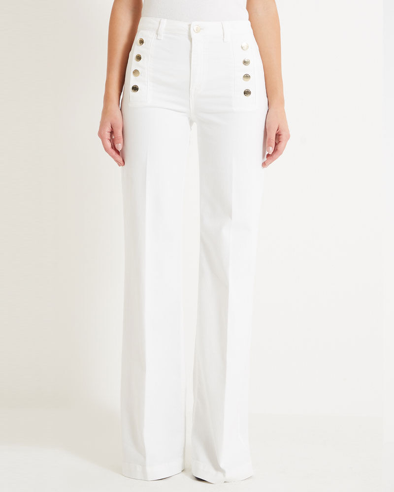 Vicolo Γυναικείο Παντελόνι Jeans DB5057 Λευκό NEW ARRIVALS>ΓΥΝΑΙΚΑ>ΡΟΥΧΑ