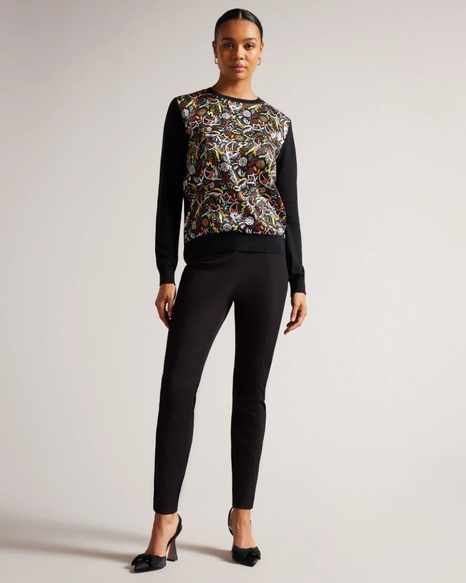 Ted Baker LIROI High Waisted Trousers With Faux Poppers 263603