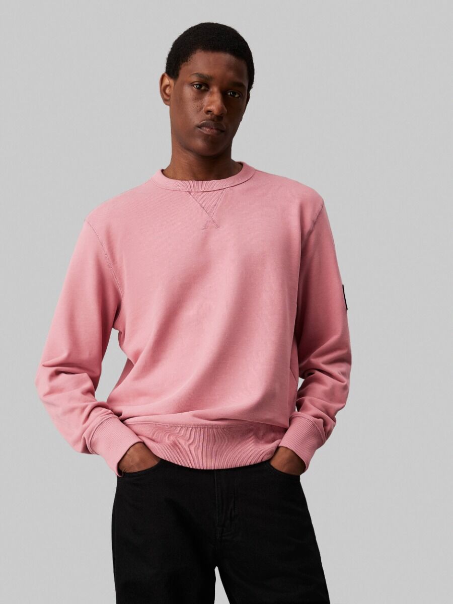 Calvin Klein Calvin Klein Aνδρικό Μακρυμάνικο Crew Neck J30J323426-VLG Ρόζ