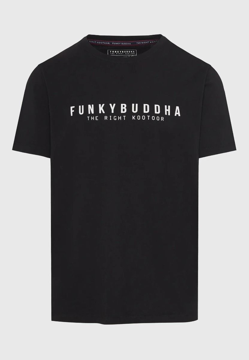 Funky Buddha Ανδρικό Essential Κοντομάνικο T-Shirt FBM009-010-04 Μαύρο NEW ARRIVALS>ΑΝΔΡΑΣ>ΡΟΥΧΑ