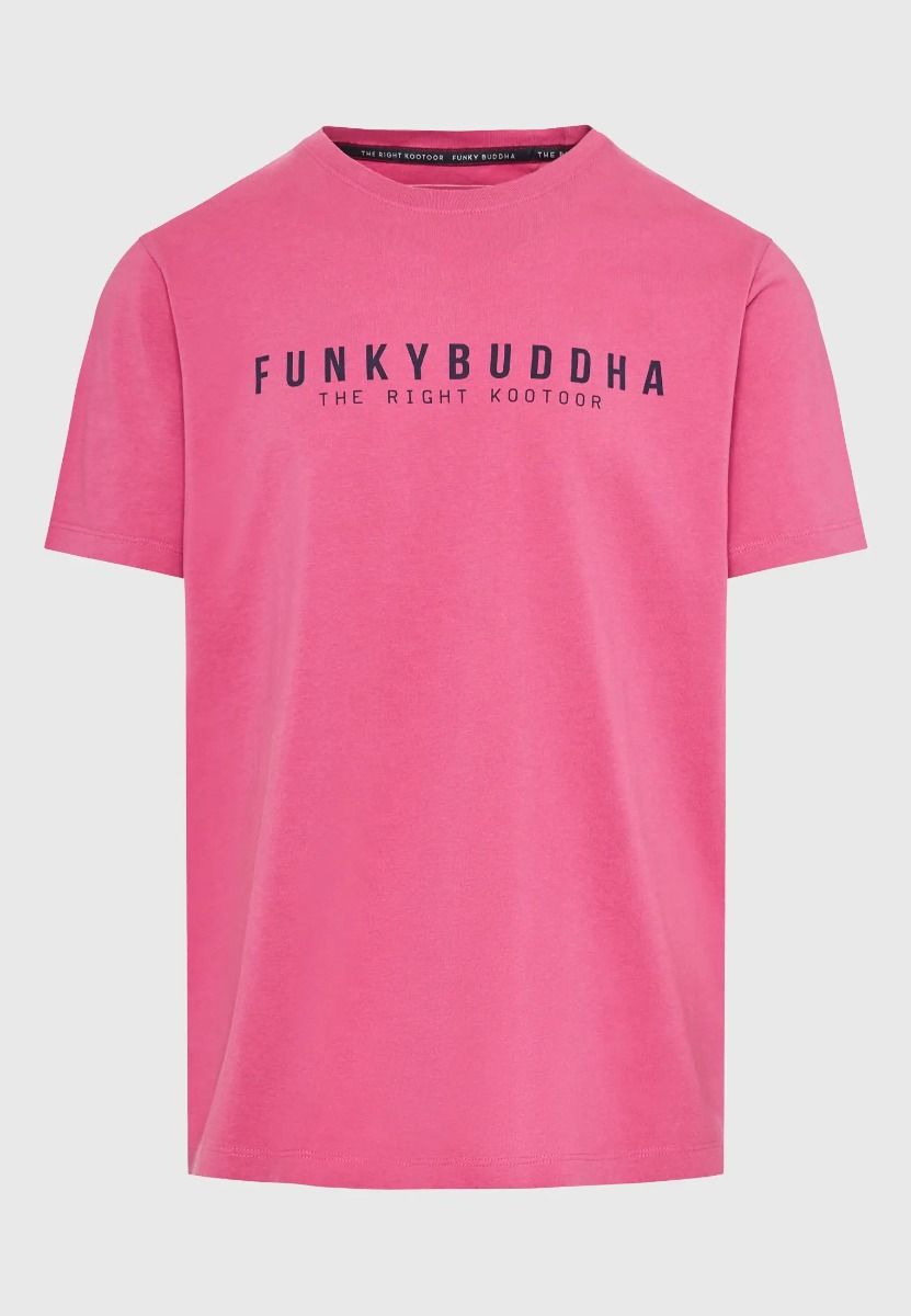 Funky Buddha Ανδρικό Essential Κοντομάνικο T-Shirt FBM009-010-04 Ρόζ ΑΝΔΡΑΣ>ΡΟΥΧΑ>ΜΠΛΟΥΖΕΣ