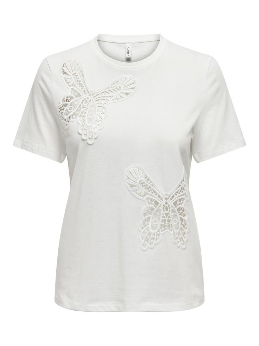 Only Fly Γυναικείο Κοντομάνικο T-Shirt 15315344 Λευκό NEW ARRIVALS>ΓΥΝΑΙΚΑ>ΡΟΥΧΑ
