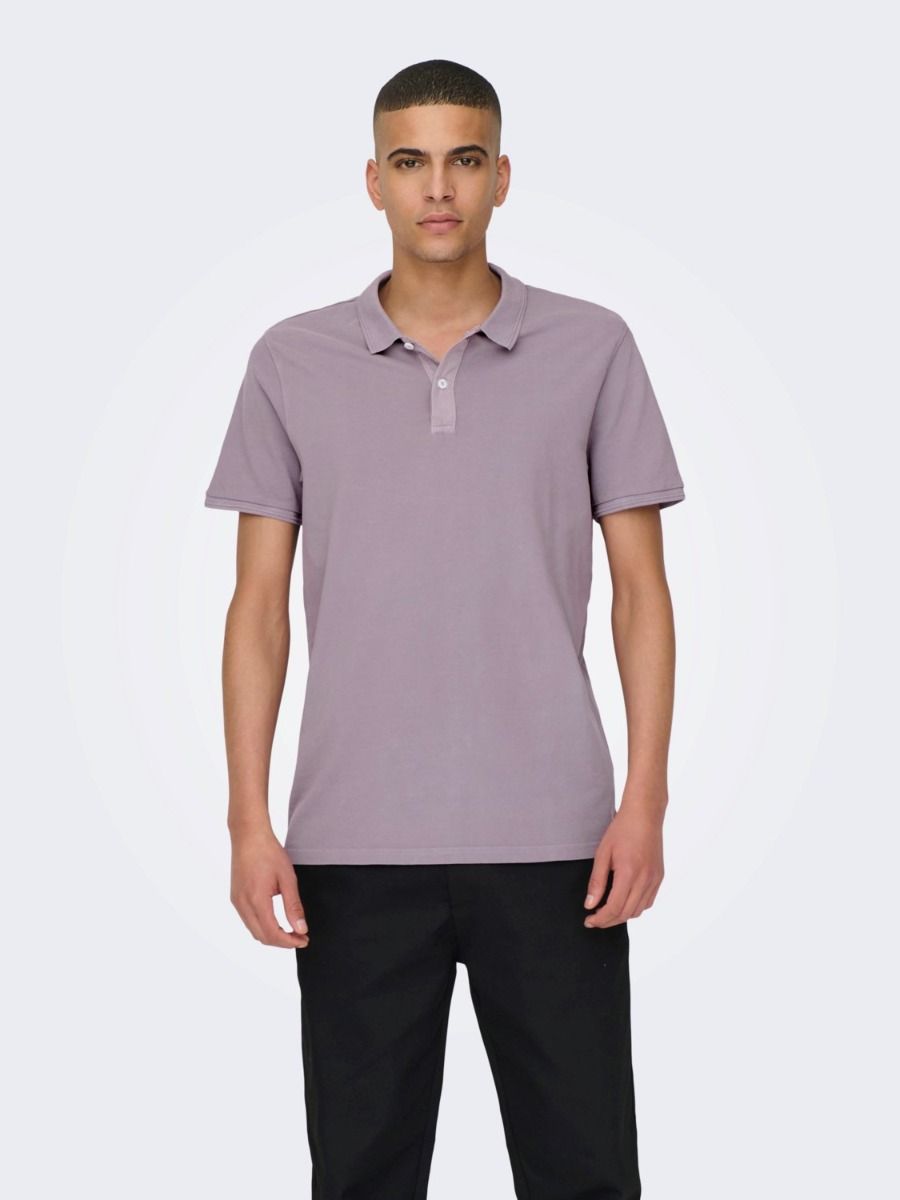 Only and Sons Polo Μπλούζα 22021769 Λιλα NEW ARRIVALS>ΑΝΔΡΑΣ>ΡΟΥΧΑ