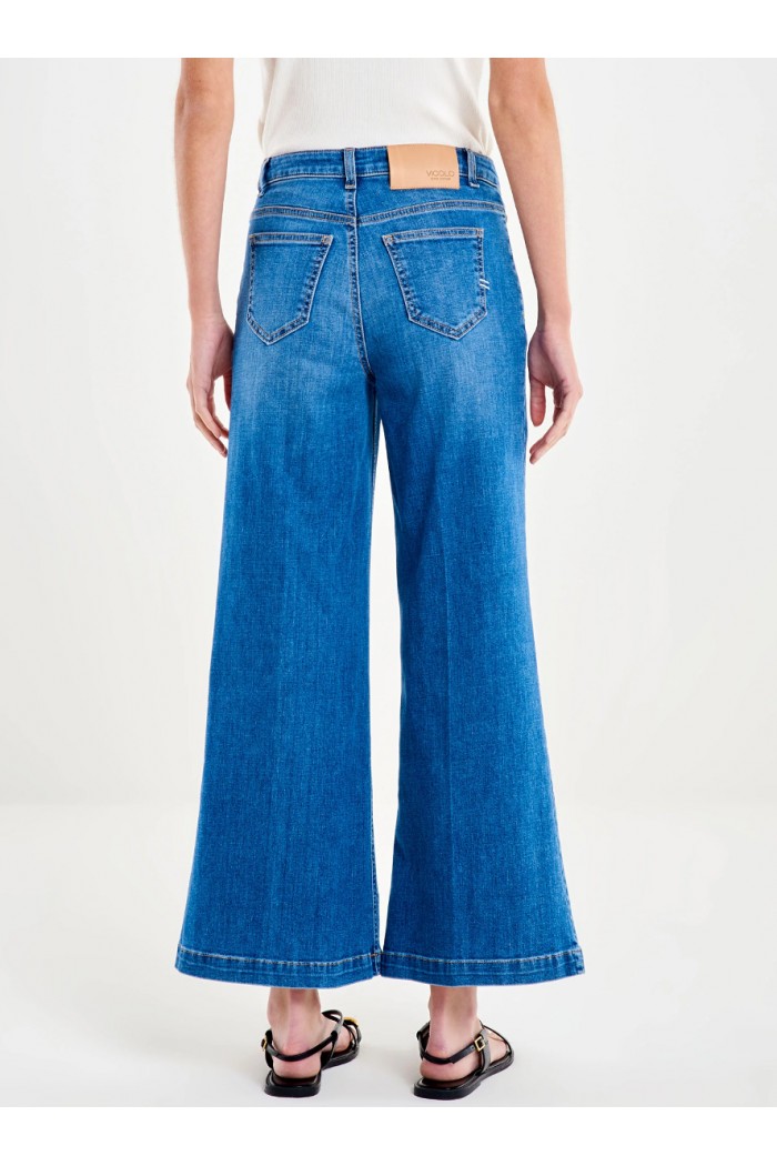 Vicolo Γυναικείο Cristina Jeans με Κουμπιά DAB5046 Μπλέ