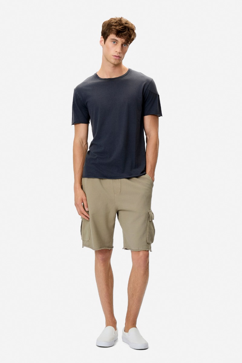 Dirty Laundry Ανδρικό T-shirt με Ανοιχτές Ραφές DLMT000656 Μπλέ