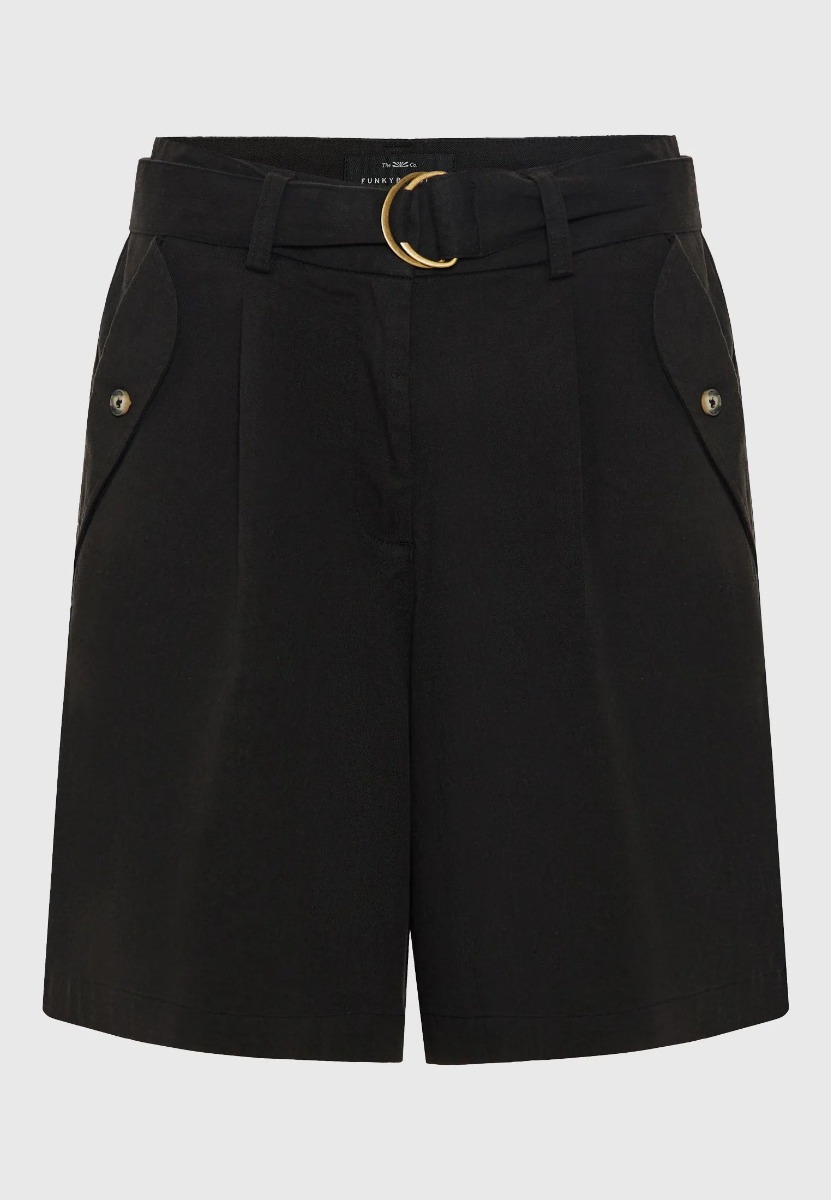 Funky Buddha Γυναικεία Βερμούδα FBL013-103-03 Μαύρο