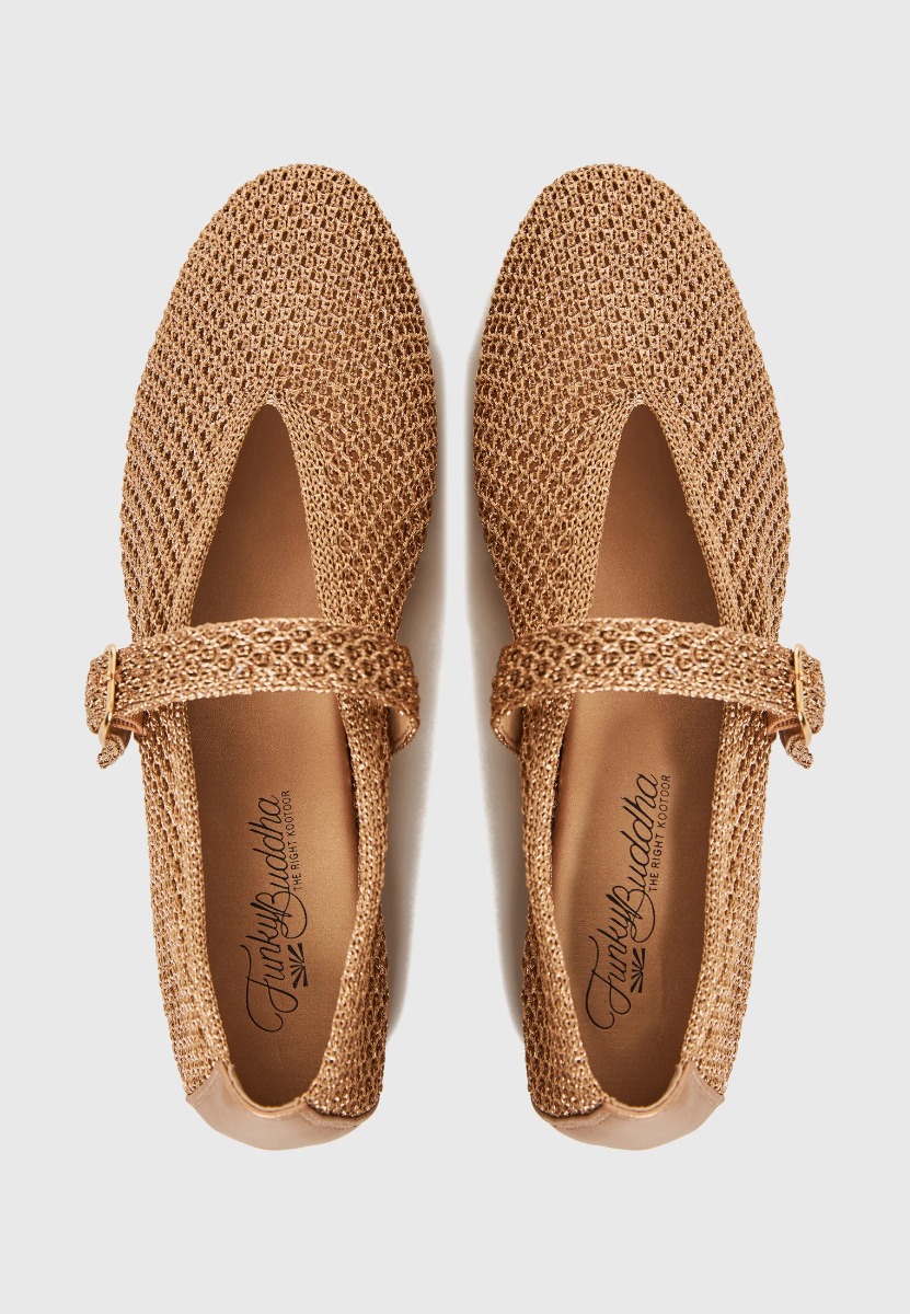 Women's Mary Janes Funky Buddha Gold