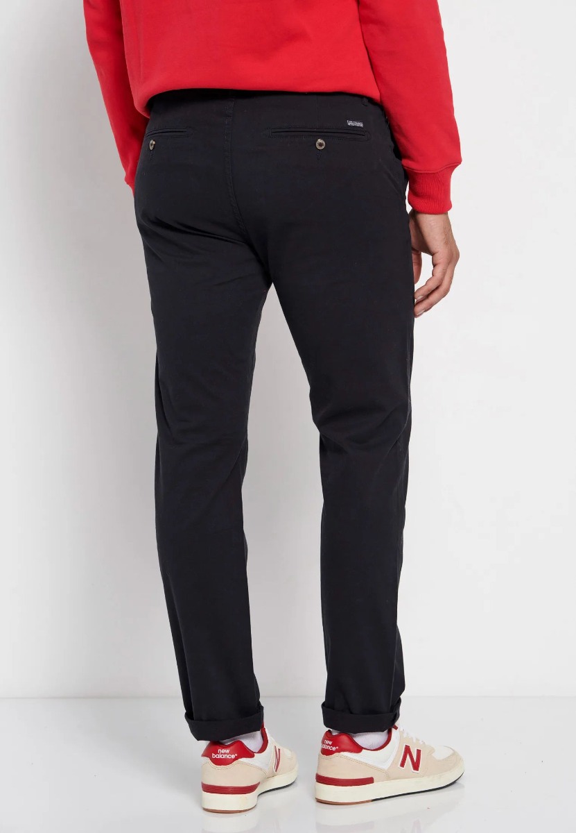 Funky Buddha Ανδρικό chino παντελόνι - The essentials FBM013-001-02 Σκούρο Μπλέ