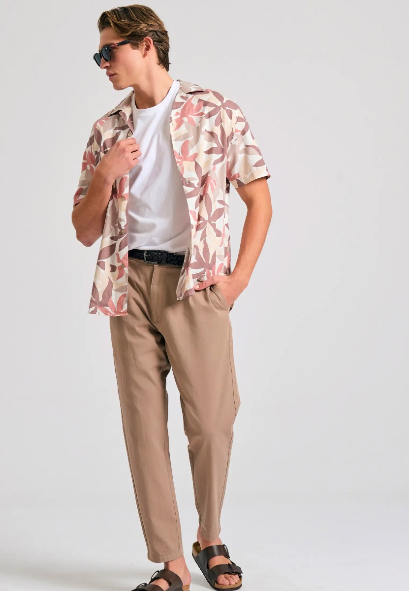 Funky Buddha Ανδρικό Comfort fit chino παντελόνι FBM011-014-02 Μπέζ