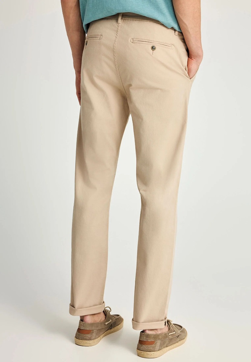 Funky Buddha Ανδρικό chino παντελόνι - The essentials FBM013-001-02 Γκρι Μπεζ