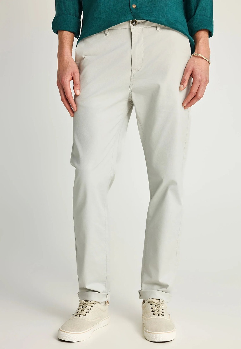 Funky Buddha Ανδρικό chino παντελόνι - The essentials FBM013-001-02 Σπασμένο Λευκό φωτογραφία