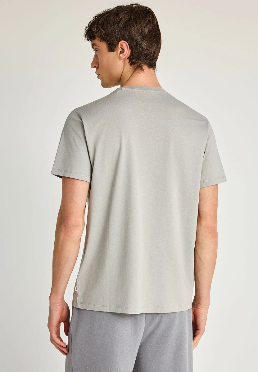 Funky Buddha Ανδρικό μονόχρωμο T-shirt - The basics collection FBM013-001-04 Σκούρο Γκρί