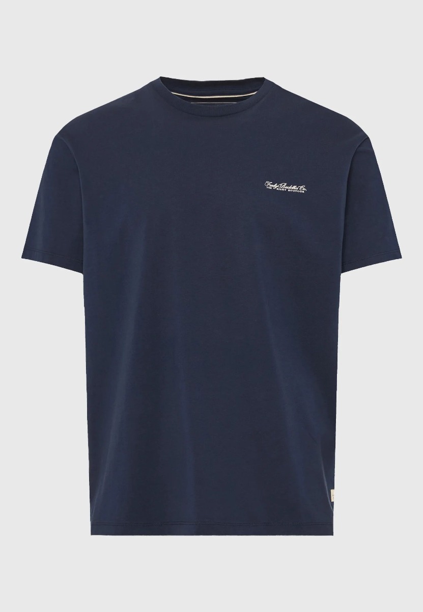 Funky Buddha Ανδρικό μονόχρωμο T-shirt - The basics collection FBM013-001-04 Σκούρο Μπλέ