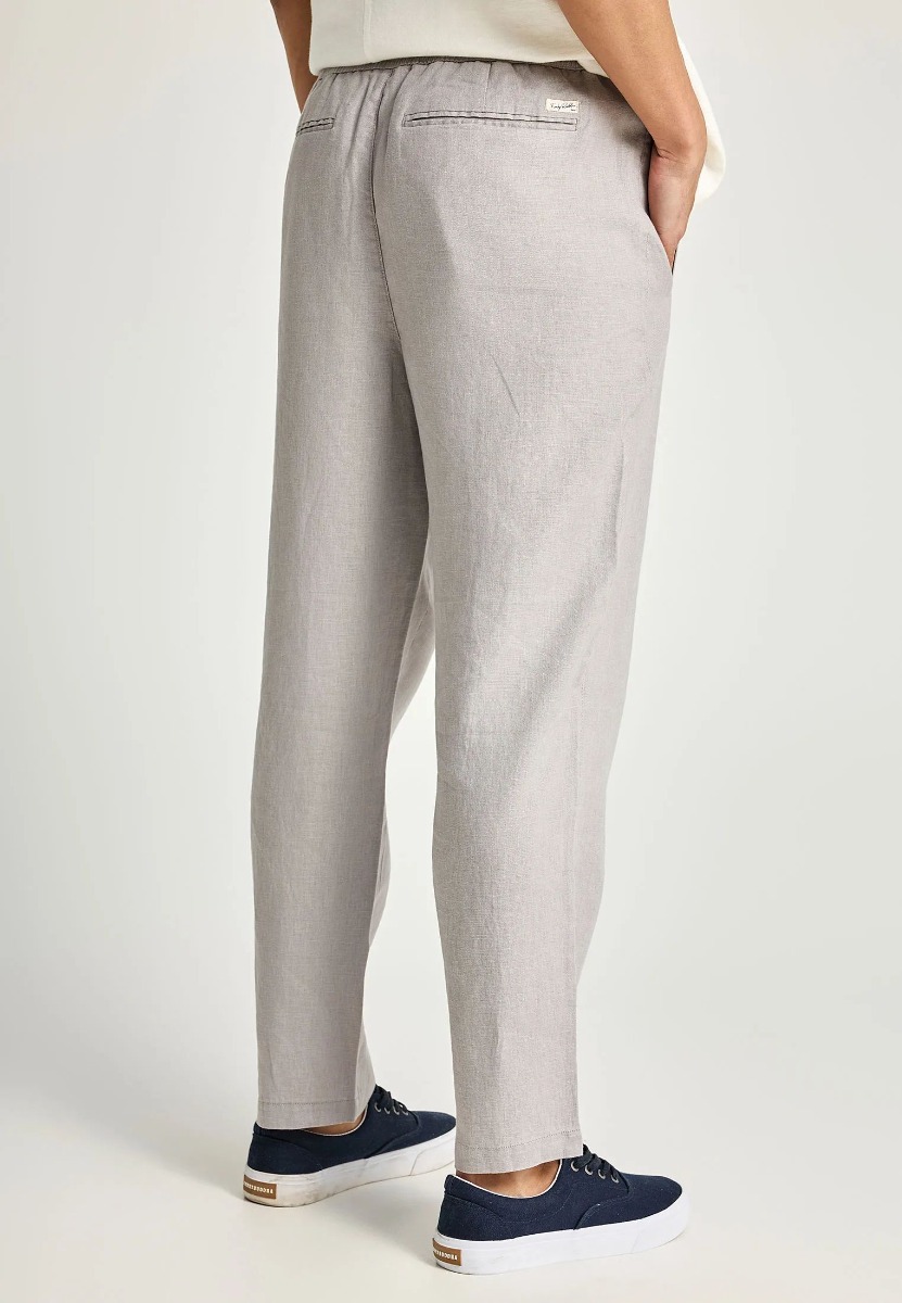 Funky Buddha Ανδρικό comfort fit λινό chino παντελόνι FBM013-011-02 Σκούρο Γκρί