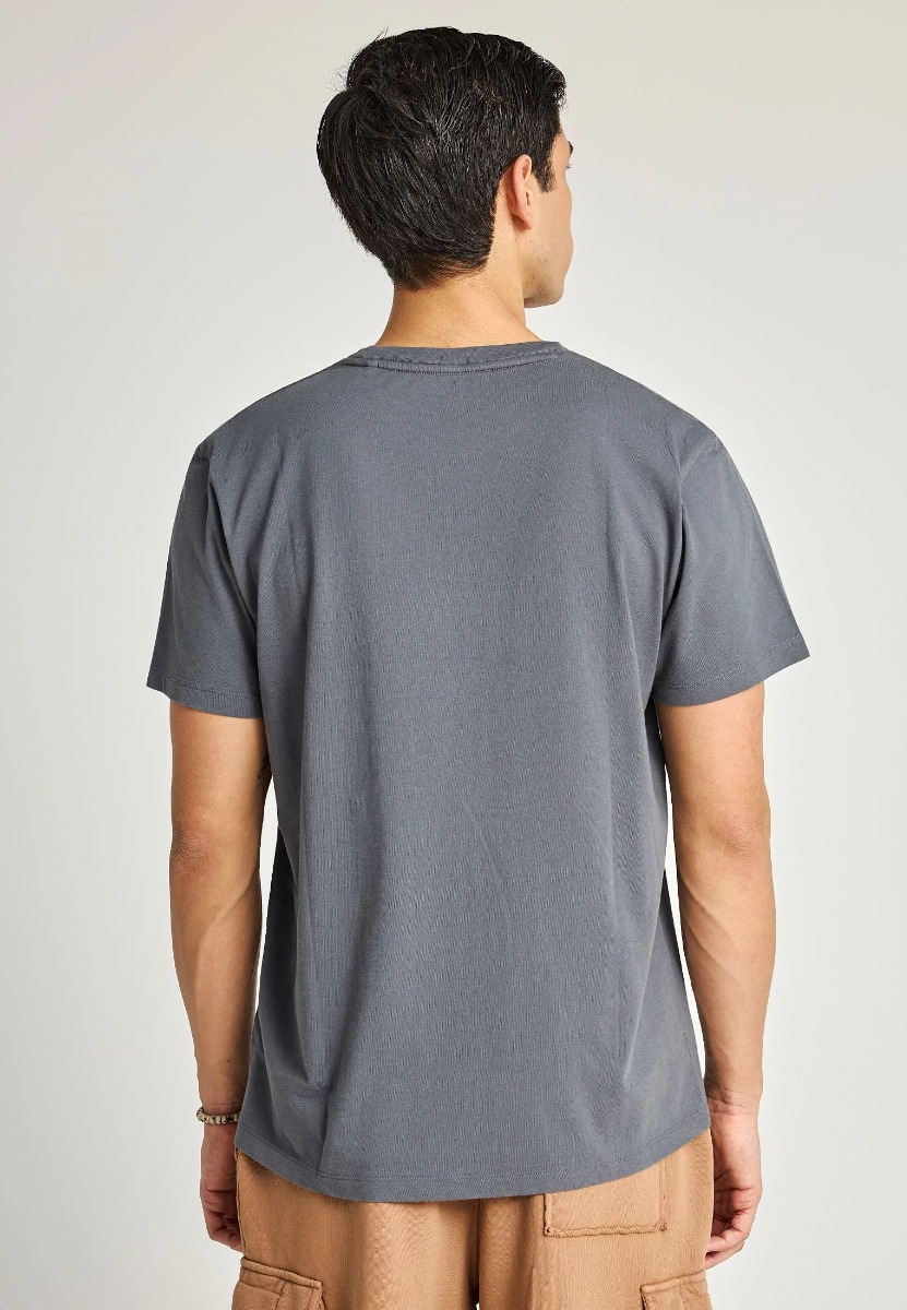 Funky Buddha Ανδρικό T-shirt με λογότυπο FBM013-022-04 Ανθρακί