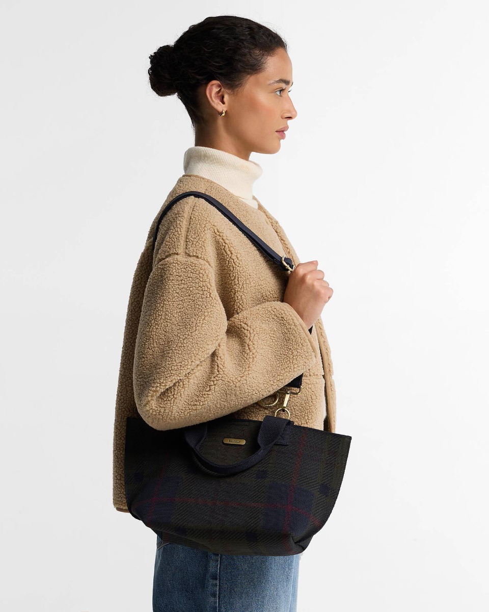 Barbour Barbour Layla Tartan Mini Tote Bag LBA0518TN43 Καρώ - 7