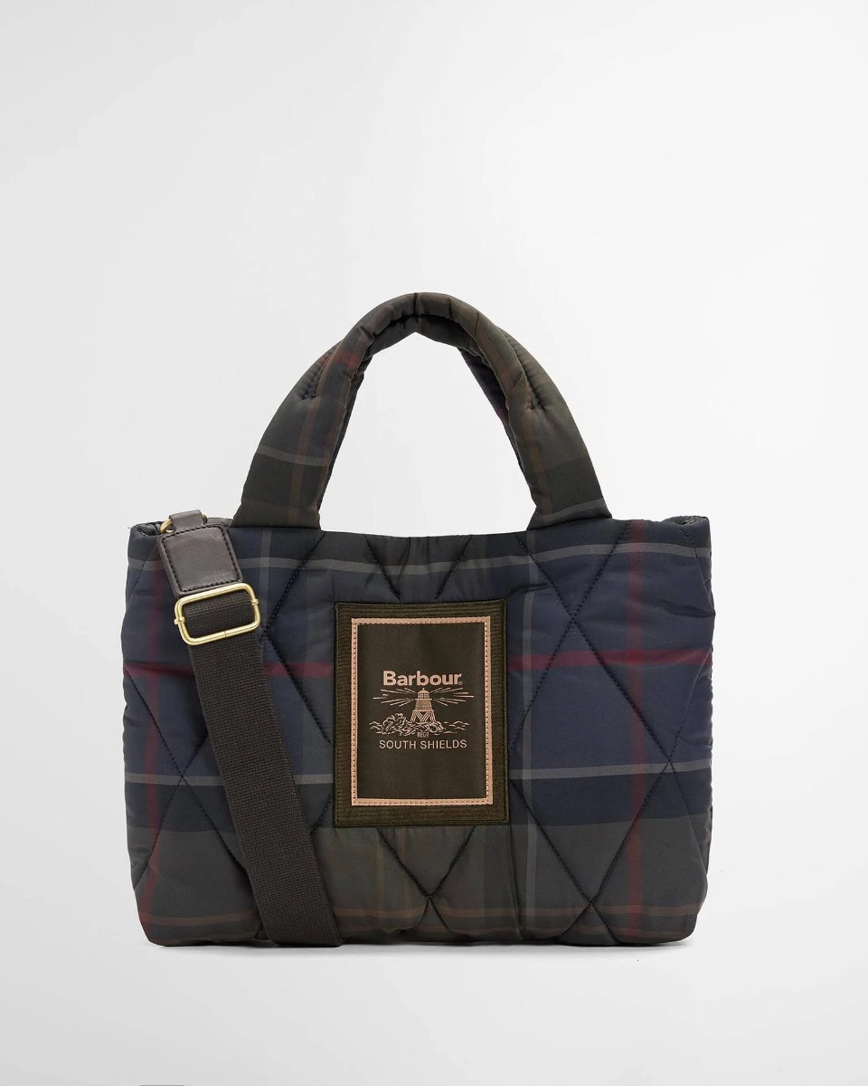 Barbour Tartan Arlene Mini Quilted Tote Bag LBA0552TN43 Mixed