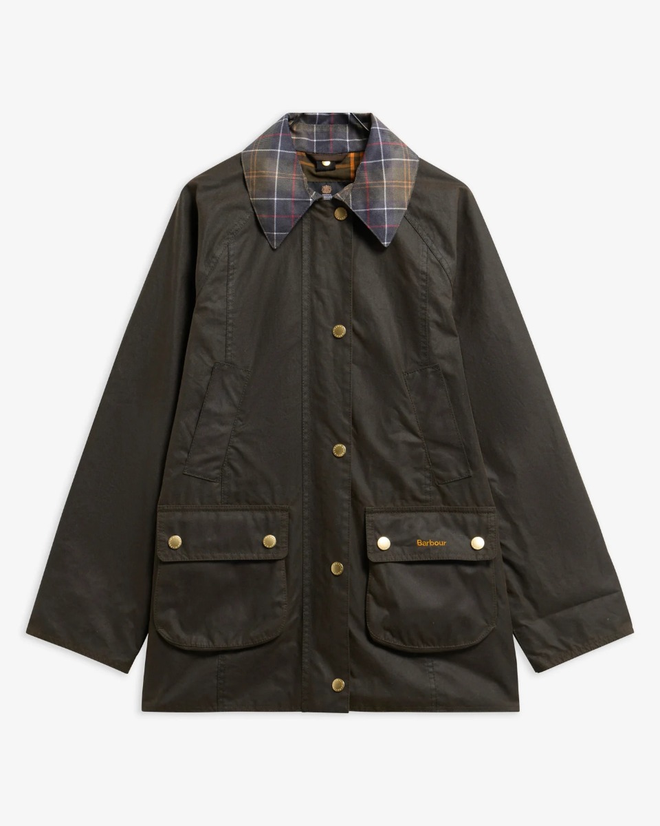 Barbour Barbour Icons Tartan Collar Modern Beadnell Waxed Jacket LWX1582OL71 Λαδί - 5